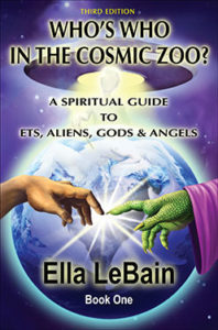 The book cover of Who’s Who in the Cosmic Zoo A spiritual guide to ETs, Aliens, Gods, and Angels