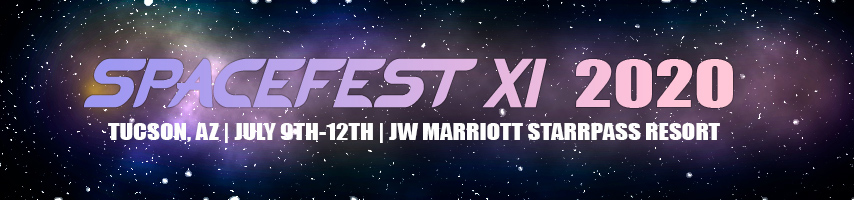 A banner of SpaceFest XI 2020