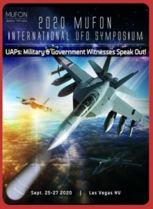 A poster of 2020 MUFON International UFO Symposium